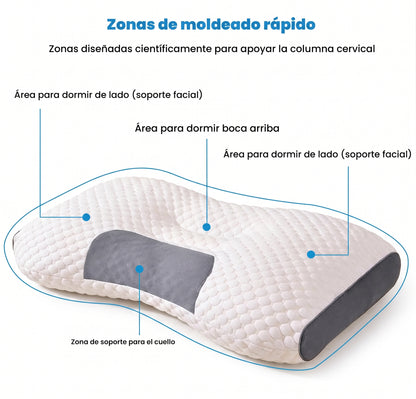 Nuvia CerviSleep™ - Almohada Cervical Ergonómica Premium.