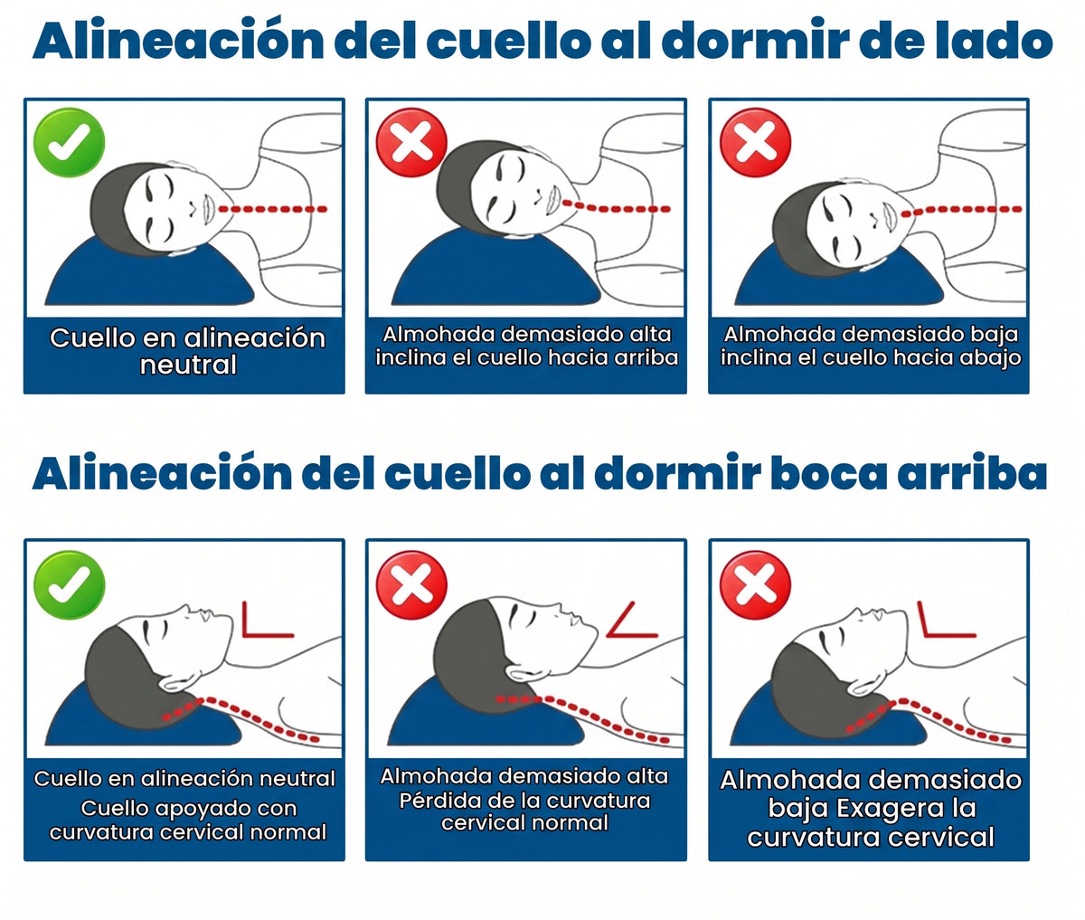 Nuvia CerviSleep™ - Almohada Cervical Ergonómica Premium.